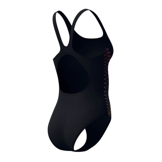 Speedo - "Placement" Badeanzug für Damen, Halboffener Rücken (Schwarz) - Image 3