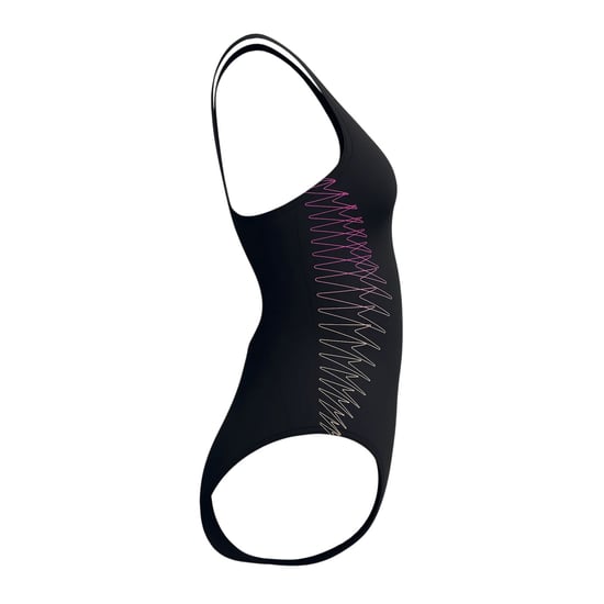 Speedo - "Placement" Badeanzug für Damen, Halboffener Rücken (Schwarz) - Image 4