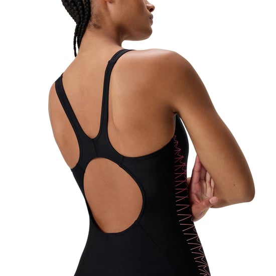 Speedo - "Placement" Badeanzug für Damen, Halboffener Rücken (Schwarz) - Image 6