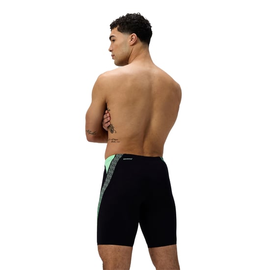 Speedo - "Hyperboom Splice" Jammer-Shorts für Herren, Logo (Schwarz/Grün) - Image 2