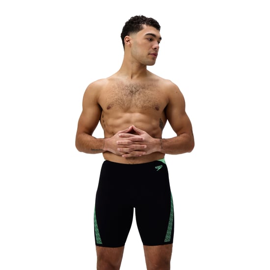Speedo - "Hyperboom Splice" Jammer-Shorts für Herren, Logo (Schwarz/Grün) - Image 3