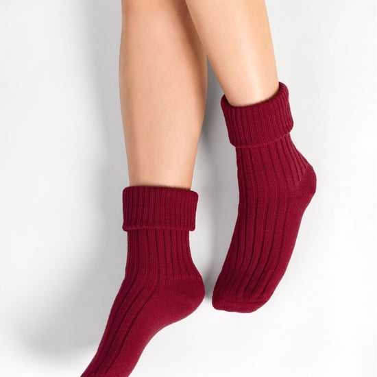 3 Paar Woll-Bettsocken für Damen | Steven | Luxuriöse warme Lounge-Schlafsocken Wein - Image 3