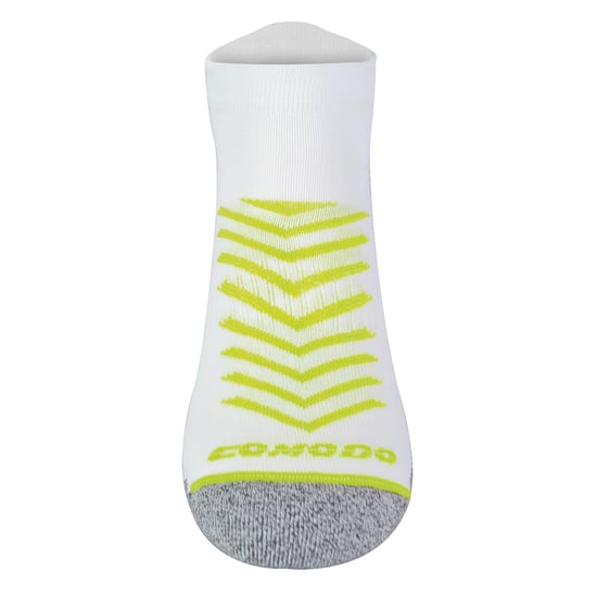 Comodo - Hi Viz Running Socken | Leichte Anti-Blasen-Sport-Socken - Weiß-Limette - Image 4