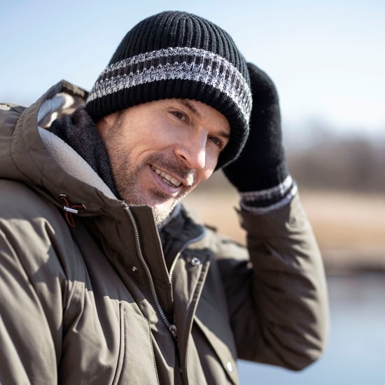 Mens Turnover Cuff Winter Beanie | Wärmehalter | Gestrickte gestreifte Thermomütze - Schwarz - Image 3