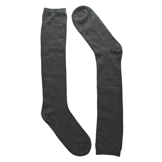 12 Paar Multipack Mädchen Kniestrümpfe aus Bambus | Lange Schule Kinder Socken - Grau - Image 3