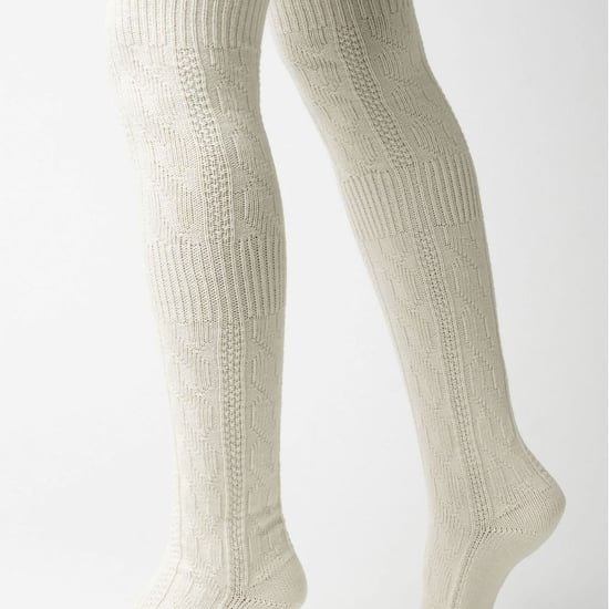3 Paar Overknee-Wollsocken für Damen | Steven | Extralange Damen-Wollsocken Ecru - Image 3
