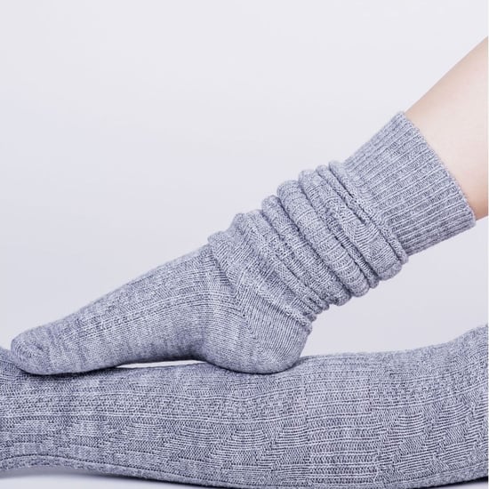 3 Paar Overknee-Wollsocken für Damen | Steven | Extralange Damen-Wollsocken Ecru - Image 5