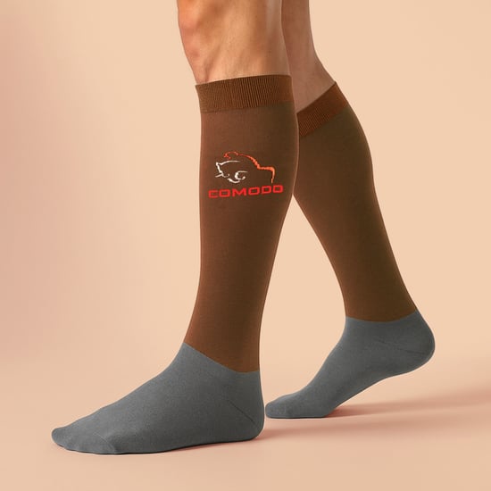 COMODO - Femme Chaussettes Equitation | Chaussettes Hautes Longues pour Eté - Beige - Image 3