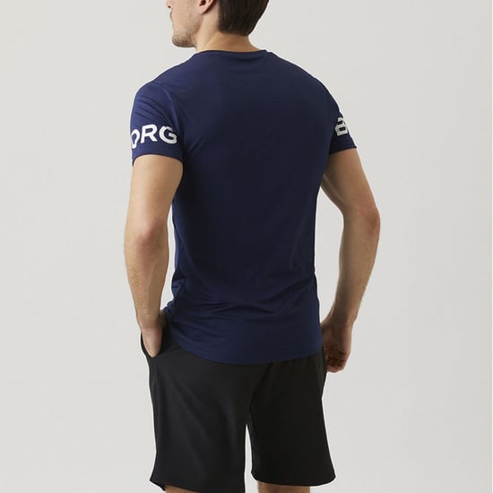 Björn Borg - Herren-Hochleistungs-T-Shirt mit kurzen Ärmeln - Navy - Image 4