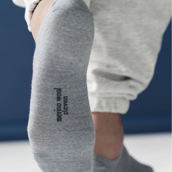 Steven - 3 Paare Multipack Herren Merinowolle unsichtbare Socken - Hellgrau - Image 4