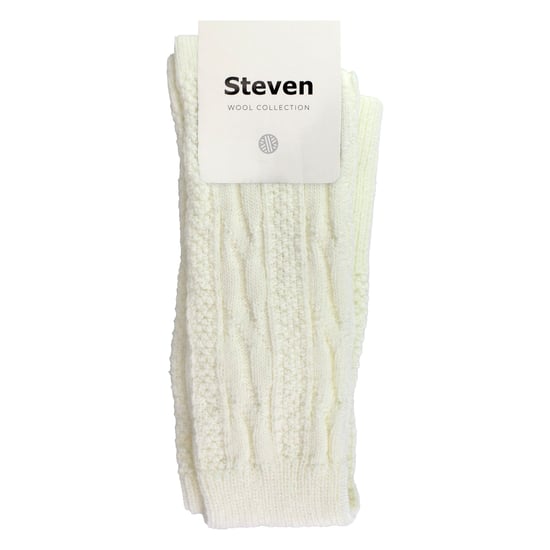 Overknee-Wollsocken für Damen | Steven | Winterwarme dicke lange Socken Ecru - Image 2
