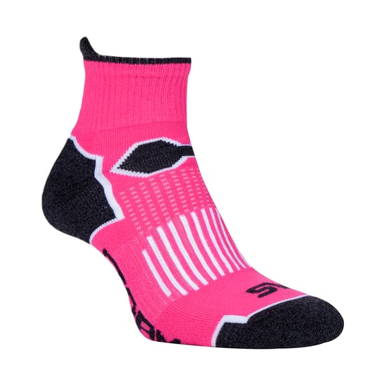 6er Pack Damen gepolsterte Knöchelsocken mit Fußgewölbeunterstützung | Storm Bloc | gepolsterte Ferse & Zehen Laufsport für Frauen - Pink - Image 3