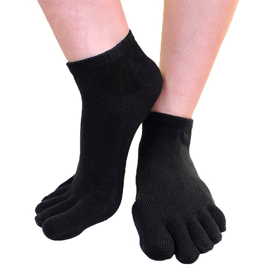 TOETOE - Herren & Damen Essentielle Feuchtigkeitsableitende Baumwoll-Füßlinge - Schwarz - Image 3