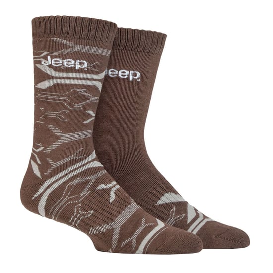 Mens Bamboo Arbeit Boot Socken | Jeep | weich und atmungsaktiv dicken Heavy Duty gepolstert Socken, stricken gerippt Stil Walking Socken - Khaki / Stein - Image 3