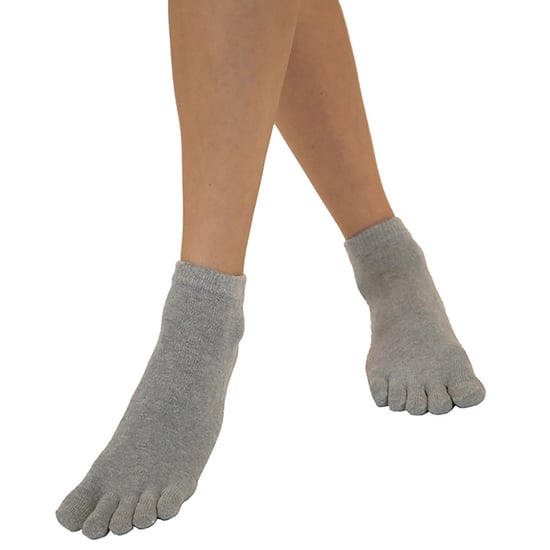 TOETOE - Herren & Damen Essentielle Feuchtigkeitsableitende Baumwollknöchelzehensocken - Grau - Image 5