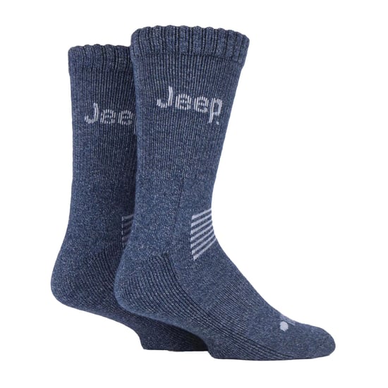 Mens Wool Boot Socken | Jeep | Thick Thermal Work Socken Mens 6-11 Heavy Duty, Crew Cushioned Outdoor-Socken mit Arch Support - Navy / Grau - Image 3