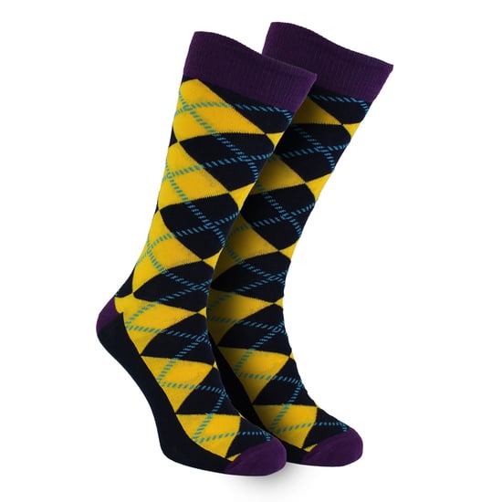 HS von Happy Socks - Herren 3er Pack Spaßige modische Socken - Argyle (Lila) - Image 4