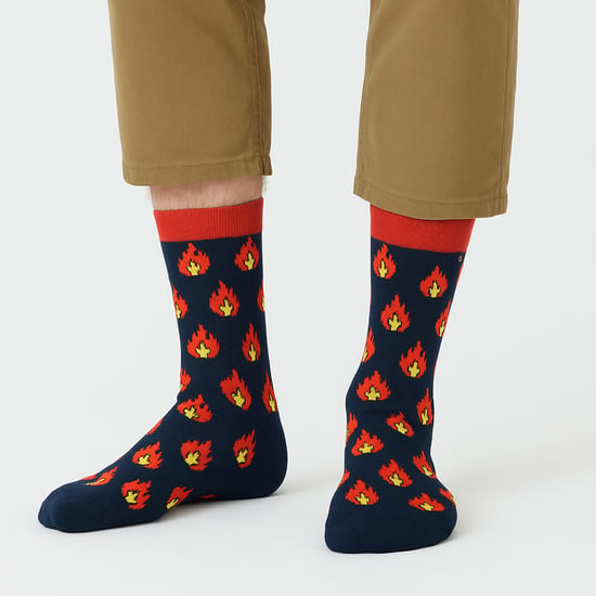 Glückliche Socken - Neuheit Flammen Design Socken | Großes Geschenk - Flammen - Image 3