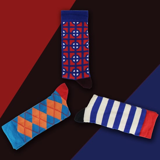 HS von Happy Socks - Herren 3er-Pack klassische Struktur-Anzugsocken - Target (Blau) - Image 3