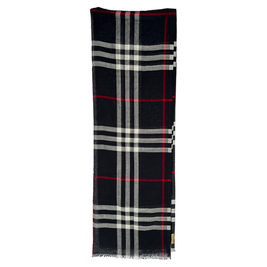 Burberry karierter Fransenschal aus mehrfarbiger Wolle - Image 1