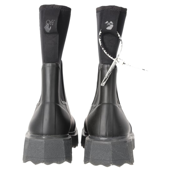 Off-White Gummistiefel aus schwarzem Gummi - Image 4