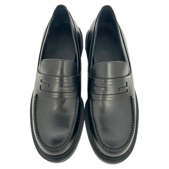 Fendi Frame Slipper aus schwarzem Kalbsleder - Image 5