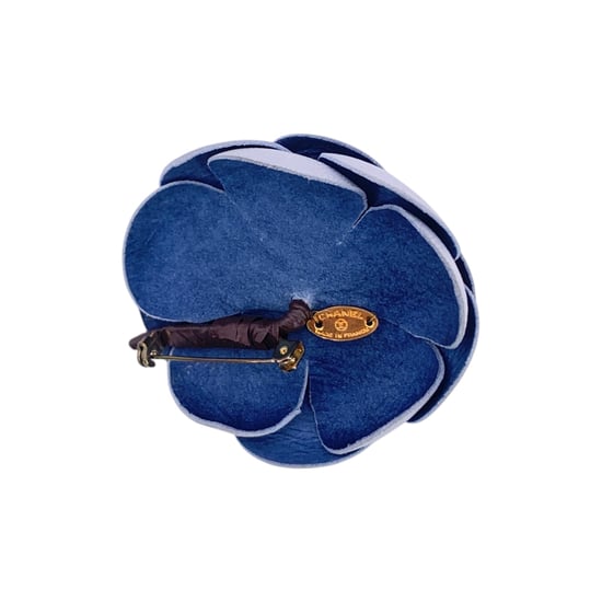 Chanel Vintage Lederbrosche Kamelie - Image 2