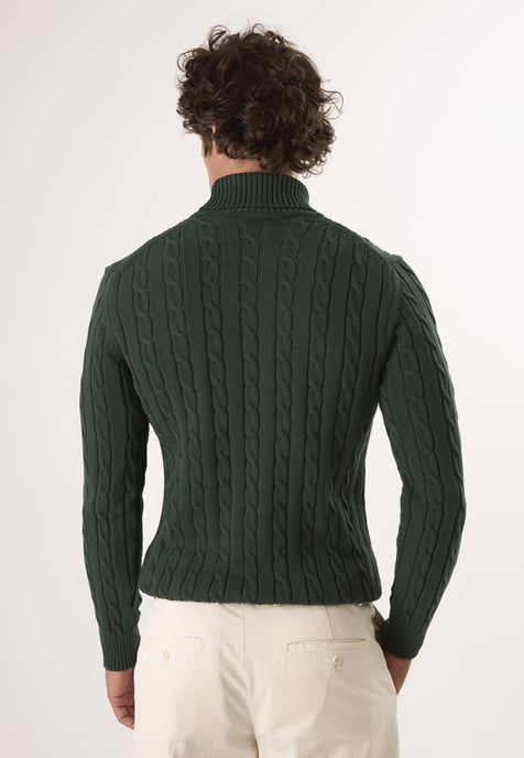 Pullover Rollkragenpullover Mit Zopfmuster - Image 4