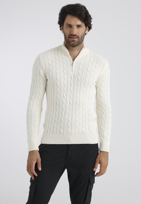 Pullover Pullover Mit Kurzem Reißverschluss - Image 1
