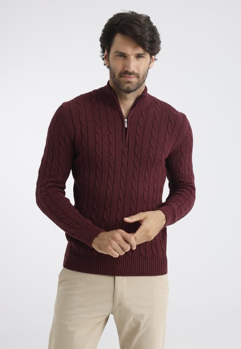 Pullover Pullover Mit Kurzem Reißverschluss - Image 1