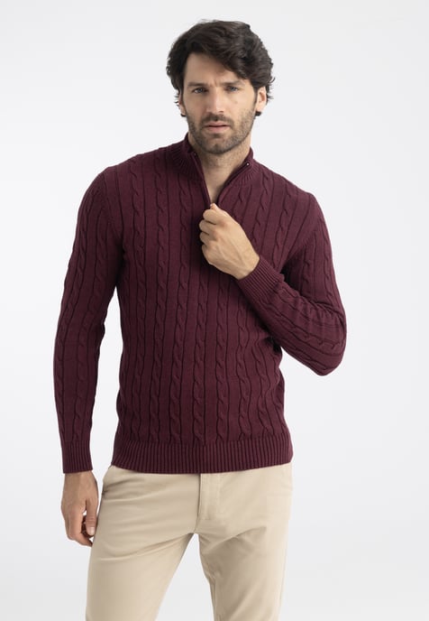 Pullover Pullover Mit Kurzem Reißverschluss - Image 3