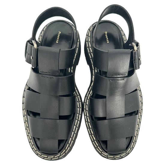 Proenza Schouler Sandalen mit Riemen aus schwarzem Leder - Image 3