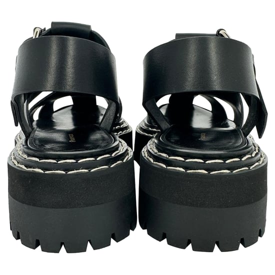 Proenza Schouler Sandalen mit Riemen aus schwarzem Leder - Image 6