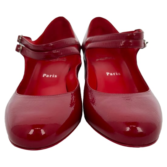 Christian Louboutin Miss Jane 55 Mary Jane Pumps aus rotem Lackleder - Image 3