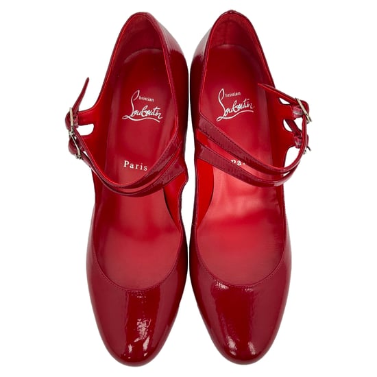 Christian Louboutin Miss Jane 55 Mary Jane Pumps aus rotem Lackleder - Image 4