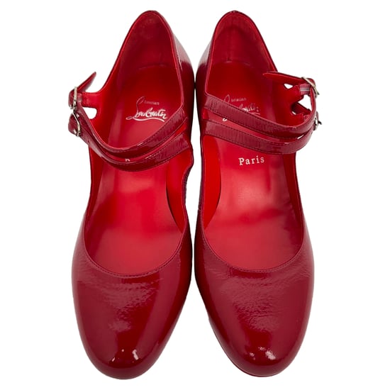 Christian Louboutin Miss Jane 55 Mary Jane Pumps aus rotem Lackleder - Image 5