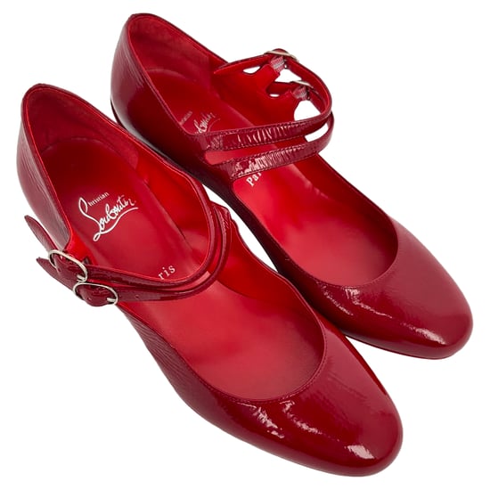 Christian Louboutin Miss Jane 55 Mary Jane Pumps aus rotem Lackleder - Image 6