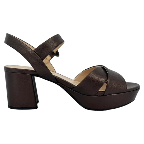 Prada Crisscross Blockabsatz aus braunem Leder - Image 1