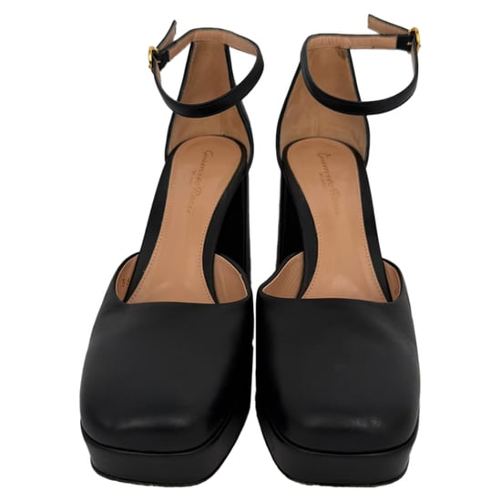Gianvitto Rossi Basette Plateaupumps aus schwarzem Leder - Image 2