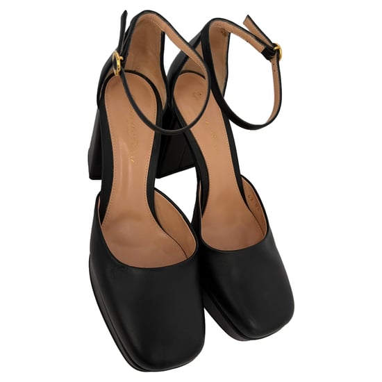 Gianvitto Rossi Basette Plateaupumps aus schwarzem Leder - Image 5