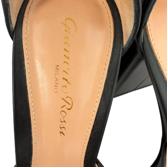 Gianvitto Rossi Basette Plateaupumps aus schwarzem Leder - Image 6