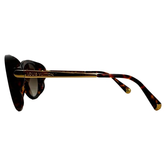Louis Vuitton Z0596W Sonnenbrille in Schildpattoptik aus braunem Acetat - Image 5