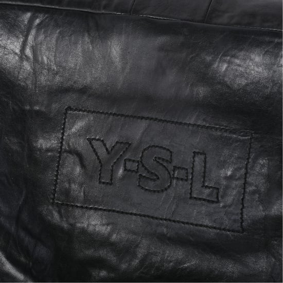 Yves Saint Laurent Rive Gauche Schwarze Leder-Übergröße Tragetasche - 2000er Jahre - Image 4
