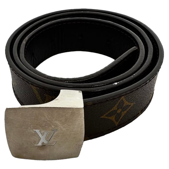 Louis Vuitton Vintage-Gürtel mit Monogramm-Schnalle aus braunem beschichtetem Canvas - Image 3