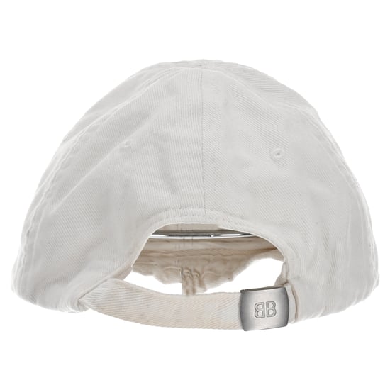 Balenciaga Paris bestickte Baseballkappe aus weißer Baumwolle - Image 3