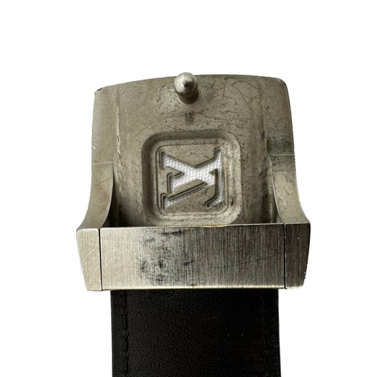 Louis Vuitton Vintage-Gürtel mit Monogramm-Schnalle aus braunem beschichtetem Canvas - Image 6