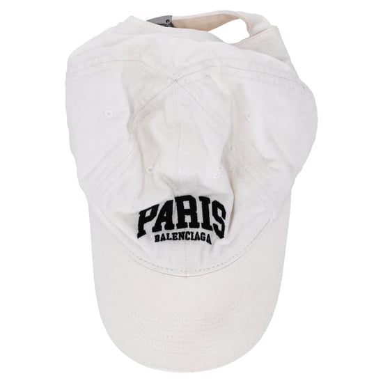 Balenciaga Paris bestickte Baseballkappe aus weißer Baumwolle - Image 5