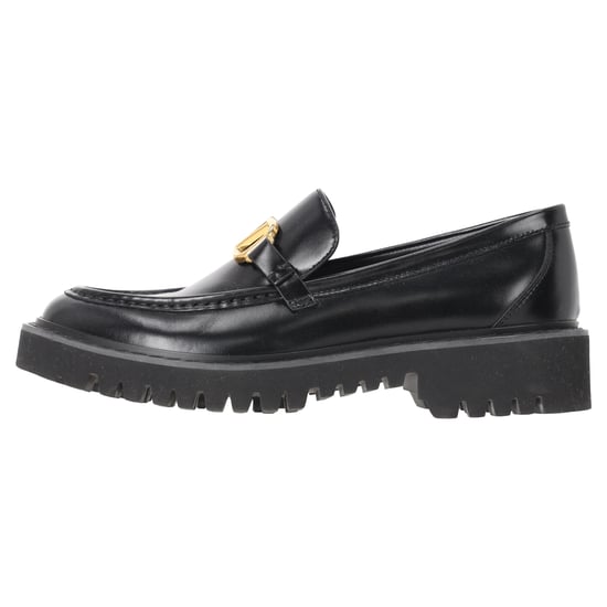 Valentino Garavani VLogo Signature Loafer aus schwarzem Kalbsleder - Image 2