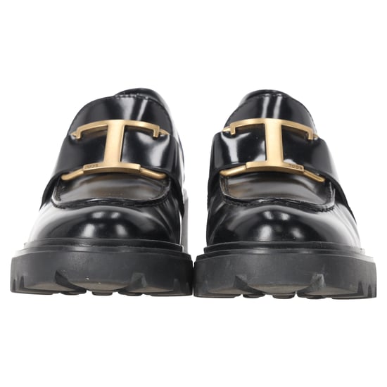 Tod's Plateau-Loafer mit Schnalle aus schwarzem Kalbsleder - Image 4