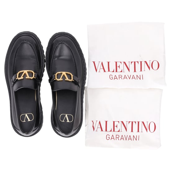 Valentino Garavani VLogo Signature Loafer aus schwarzem Kalbsleder - Image 5